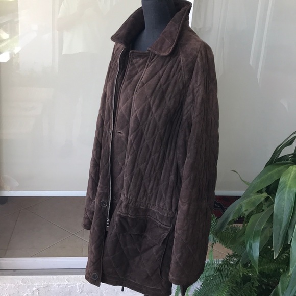 Hickey Freeman men’s quilted suede jacket size L - Picture 1 of 10